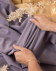 Grace - Pale Amethyst Crepe Stretch Fabric for Soft Dresses and Interior Accents, Heavy Twill Material for Draping, Tailoring, and Cushions