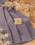 Grace - Pale Amethyst Crepe Stretch Fabric for Soft Dresses and Interior Accents, Heavy Twill Material for Draping, Tailoring, and Cushions