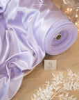 Iconic Silky Satin - Pastel Light Lavender Color Soft Silky Satin Fabric, Trendy One Way Stretch Satin Sewing Haute Couture, Event Tablecloths, Ribbons