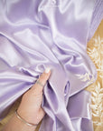 Iconic Silky Satin - Pastel Light Lavender Color Soft Silky Satin Fabric, Trendy One Way Stretch Satin Sewing Haute Couture, Event Tablecloths, Ribbons