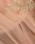 Mirage Power Mesh - Peachy Pink Color Soft Premium Material by the Yard, Ultra Fine Two-Way Stretch for Dance Wear, Lingerie, Bodysuits