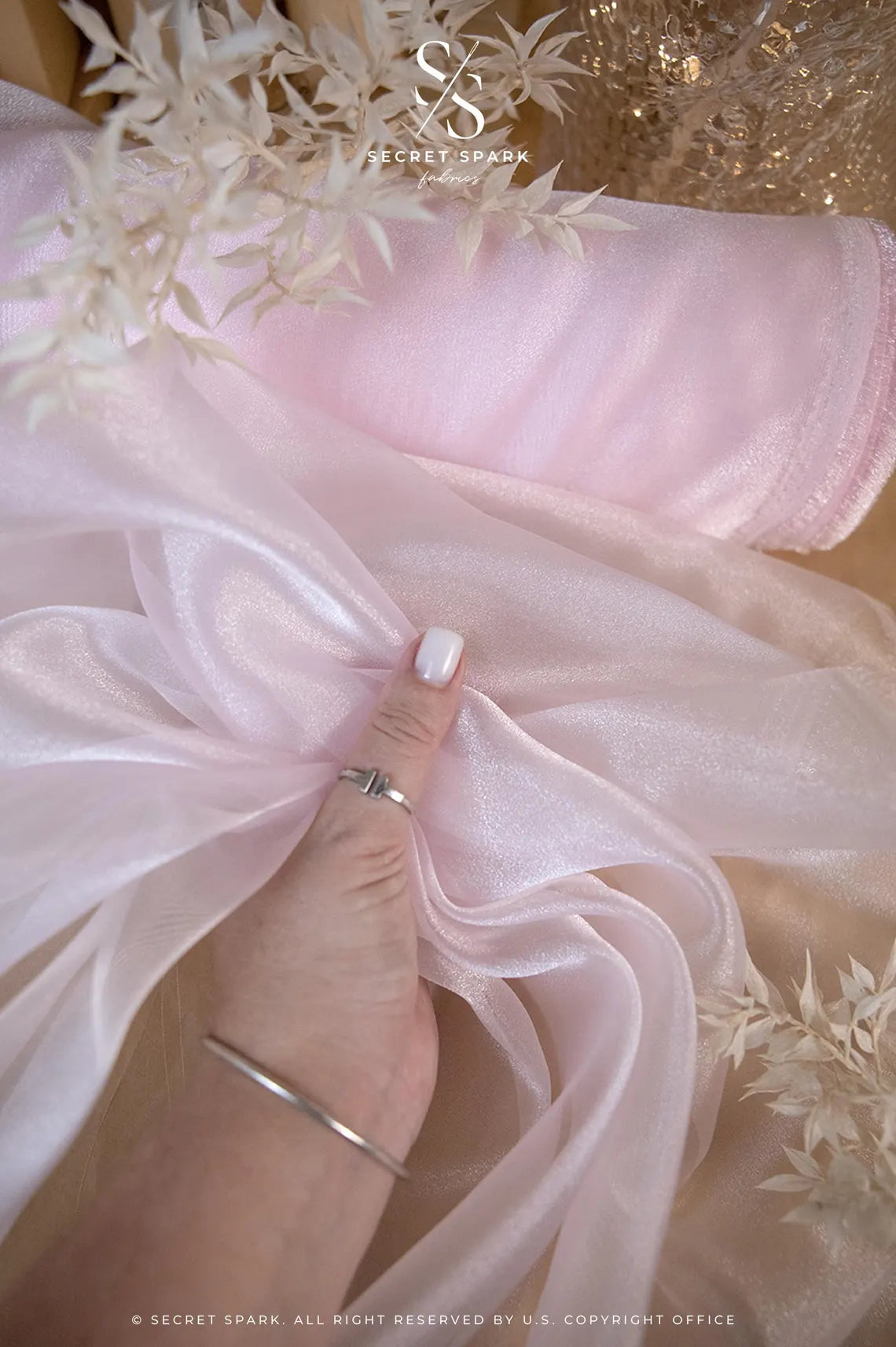 Shop Pearl Pink Crystal Organza