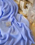 Aura Chiffon - Perry Blue Color Premium Material by the Yard, Soft Matte Quality with Beautiful Drape, for Dresses, Blouses, Scarves, 59" wide