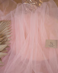 Clouds Tulle 59" - Pink Rose Color Soft Matte Bridal Fabric by the Yard, Premium Quality Mesh for Wedding Gowns, Romantic Events