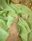 Aura Chiffon - Pistachio Color Soft Matte Fabric by the Yard, Premium Quality with Flowing Drape, for Dresses, Blouses, Scarves, 59" wide
