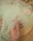 Clouds Tulle 59" - Pistachio Color Premium Quality Fabric by the Yard, Stretch Soft Tulle Mesh, for Spring Events and Garden Decor, 150 cm wide