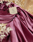 Rich - Plum Rose Stretch Velvet Fabric -- Premium 4-Way Soft Velour for Gowns, Crafts, Medieval Costumes and Decor