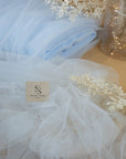 Spirit - 108" Powder Blue Premium Tulle Fabric by the Yard, High-Quality Two-Way Stretch Material for Dance Costumes, Event Decor