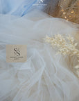 Spirit - 108" Powder Blue Premium Tulle Fabric by the Yard, High-Quality Two-Way Stretch Material for Dance Costumes, Event Decor