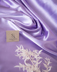 Iconic Silky Satin - Purple Lavender Color Soft Silky Satin Fabric, Trendy One Way Stretch Material for Sewing Haute Couture, Event Tablecloths, Ribbons