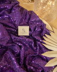 Glitz Sequin - Purple Color High-Quality Premium Material by the Yard, Round Shape 3mm Sequins for Evening Wear, Stage Costumes, Events