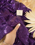 Glitz Sequin - Purple Color High-Quality Premium Material by the Yard, Round Shape 3mm Sequins for Evening Wear, Stage Costumes, Events
