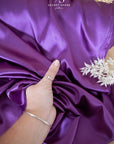 Iconic Silky Satin - Purple Color Soft Silky Satin Fabric, Trendy One Way Stretch Material for Sewing Haute Couture, Event Tablecloths, Ribbons