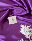 Iconic Silky Satin - Purple Color Soft Silky Satin Fabric, Trendy One Way Stretch Material for Sewing Haute Couture, Event Tablecloths, Ribbons