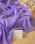 Aura Chiffon - Purple Lavender Color Premium Material by the Yard, Soft Matte Quality with Beautiful Drape, for Blouses, Scarves, Table Decor
