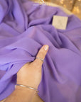 Aura Chiffon - Purple Lavender Color Premium Material by the Yard, Soft Matte Quality with Beautiful Drape, for Blouses, Scarves, Table Decor