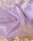 Glimmer Crystal Organza - Purple Lavender Color Sheer Crystal Fabric by the Yard, Sparkle Shiny Material for Wedding Decor, Baby Shower, 59" wide