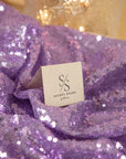 Glitz Sequin - Purple Lavender Color High-Quality Premium Material by the Yard, Round Shape 3mm Sequins for Stage Costumes, Event Decor, Dresses