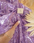 Glitz Sequin - Purple Lavender Color High-Quality Premium Material by the Yard, Round Shape 3mm Sequins for Stage Costumes, Event Decor, Dresses