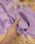 Grace - Purple Lavender Crepe Stretch Fabric for Dresses, Skirts, and Blouses, Heavy Twill Material with Two-Way Stretch for Tailoring and Formal Wear