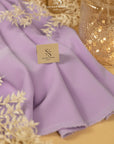 Grace - Purple Lavender Crepe Stretch Fabric for Dresses, Skirts, and Blouses, Heavy Twill Material with Two-Way Stretch for Tailoring and Formal Wear