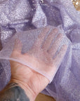 Illuminate Glitter Tulle - Purple Lavender Color Quality Premium Fabric by the Yard, Shimmering Mesh for Events, Party Decor, Costumes