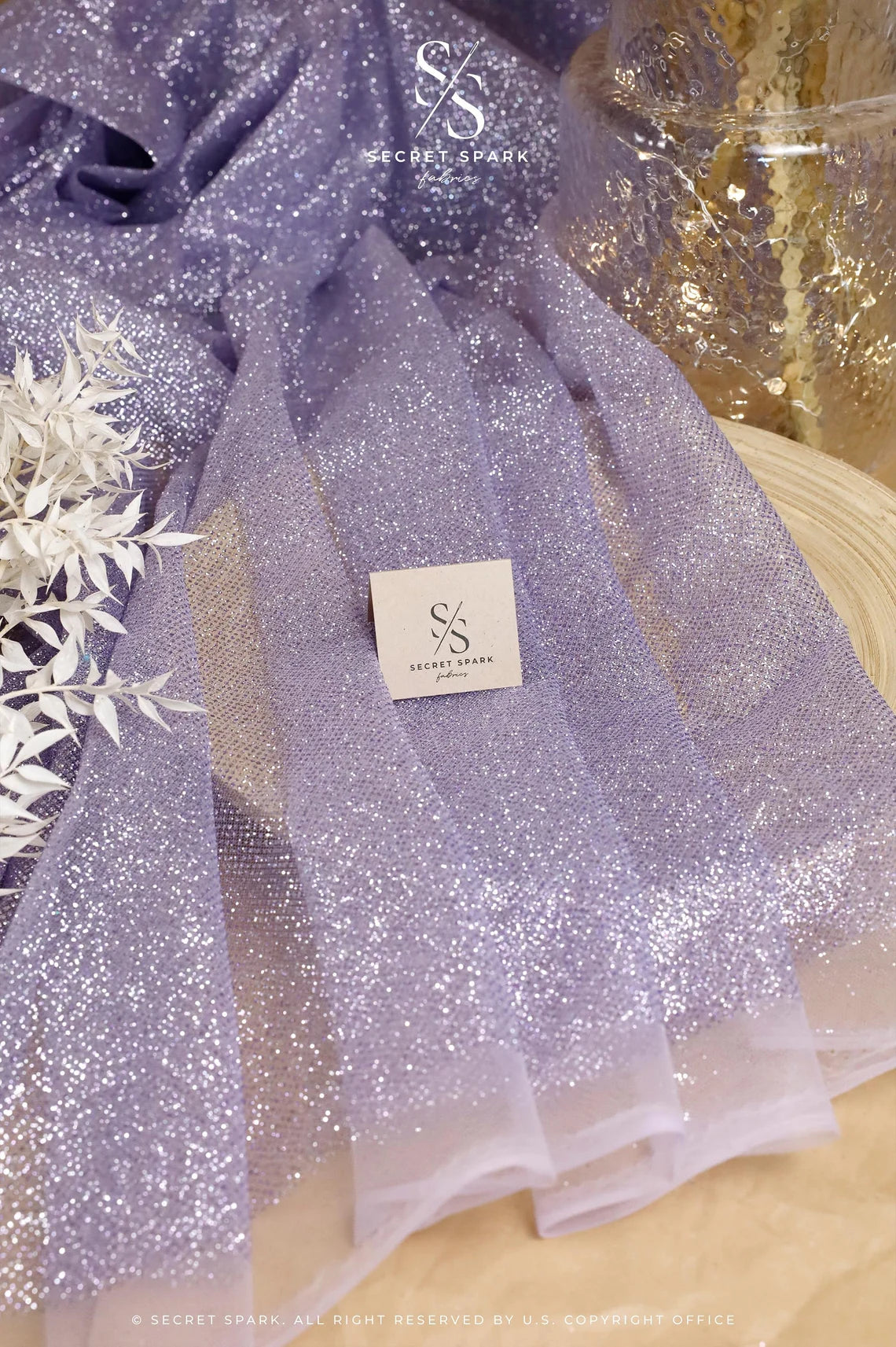 Purple Lavender Glitter Tulle | Premium Mesh for Events & Decor