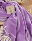 Rich - Purple Lavender Stretch Velvet Fabric by the Yard -- Premium 4-Way Soft Velour for Gowns, Crafts, Medieval Costumes
