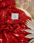 Glitz Sequin - Red Color High-Quality Premium Material by the Yard, Round Shape 3mm Sequins for Stage Wear, Party Decor, Evening Dresses