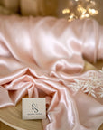 Iconic Silky Satin - Rose Shadow Color Soft Silky Satin Airy & Light Weight Fabric One Way Stretch for Wedding and Lining, Slip Dress