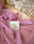 Aura Chiffon - Rose Color Premium Material by the Yard, Matte Quality with Good Drape, for Dresses, Lingerie, Decor, 59" wide