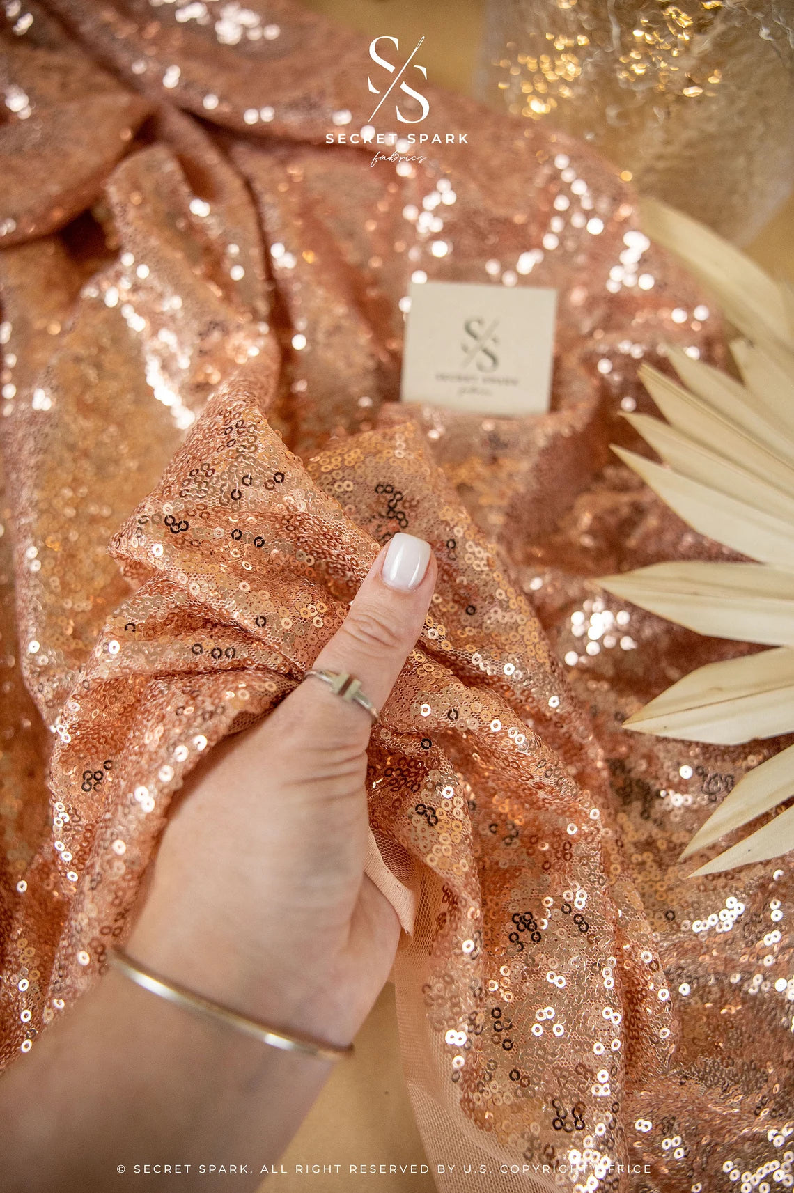 Shop Rose Gold Sequin Fabric | Premium Mesh for Bridal & Events Secret Spark Fabrics Shop Rose Gold Sequin Fabric | Premium Mesh for Bridal & Events Secret Spark Fabrics