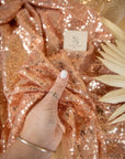 Glitz Sequin - Rose Gold Color High-Quality Premium Material by the Yard, Round Shape 3mm Sequins for Bridal Decor, Evening Dresses, Events