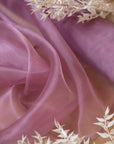 Glimmer Crystal Organza - Rose Mauve Color Sheer Crystal Fabric by the Yard, Sparkle Shiny Material for Bridal Gowns, Baby Shower Decor
