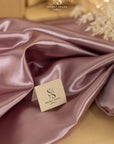 Amore - Rose Mauve Dense Satin Fabric, Luxurious Non-Stretch Material by the Yard for Evening Gowns, Lining, Bedding, Home Furnishings
