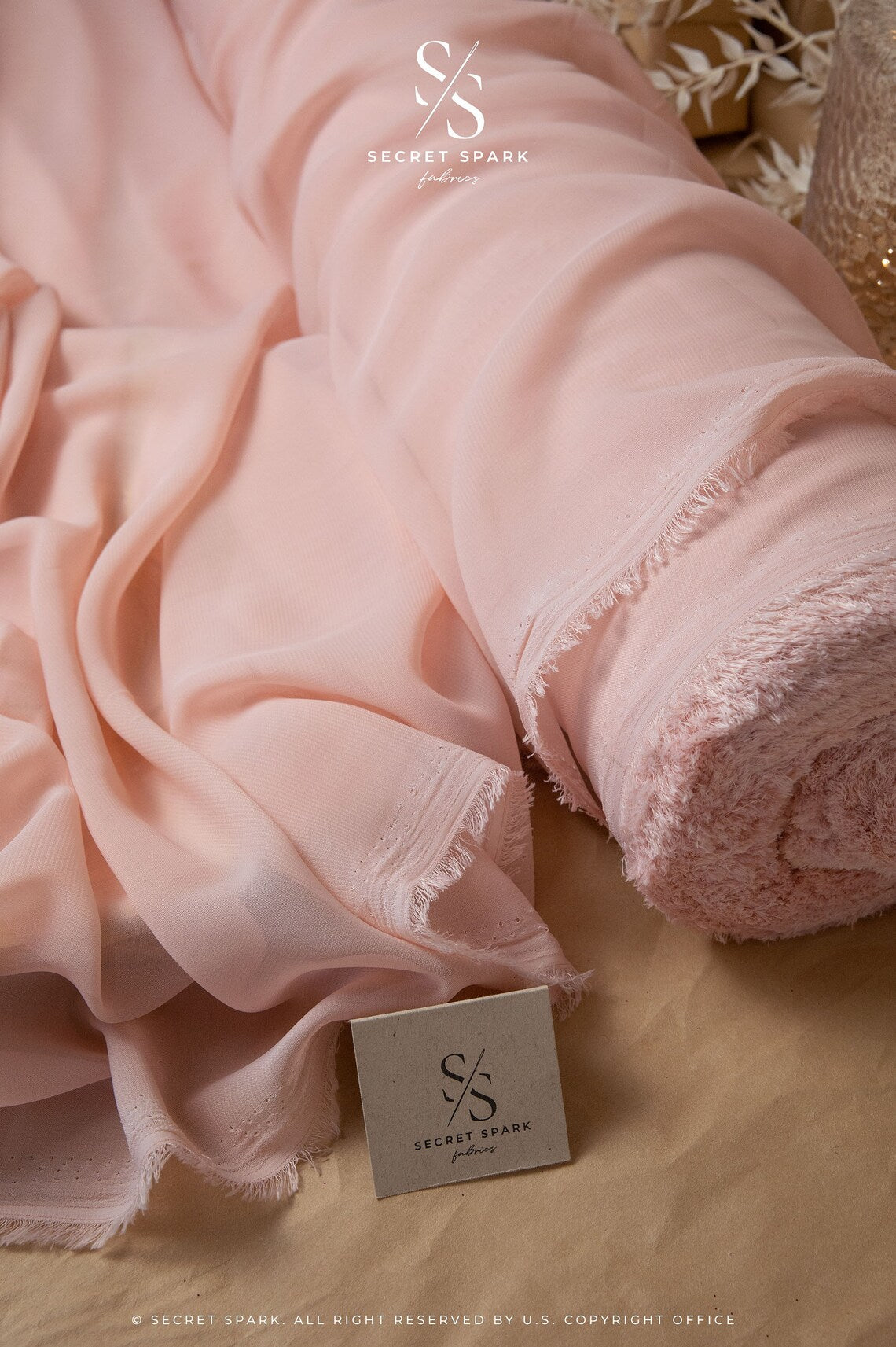 Aura Chiffon - Rose Shadow Color Premium Material by the Yard, Soft Matte Quality with Beautiful Drape, for Wedding Lining, Slip Dresses Aura Chiffon - Rose Shadow Color Premium Material by the Yard, Soft Matte Quality with Beautiful Drape, for Wedding Lining, Slip Dresses