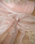 Glimmer Crystal Organza - Rose Shadow Color Sheer Crystal Fabric by the Yard, Sparkle Shiny Material for Wedding Dresses, Party Decor