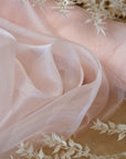 Glimmer Crystal Organza - Rose Shadow Color Sheer Crystal Fabric by the Yard, Sparkle Shiny Material for Wedding Dresses, Party Decor