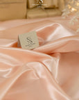 Amore - Rose Shadow Satin Fabric, Medium Weight Non-Stretch Material with Lustrous Front & Matte Back for Ballroom Dresses, Table Linens, Decor