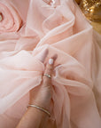 Serenity - Rose Shadow Matte Organza 118"-120" (~300-305 cm), Premium Quality Material by the Yard for Evening Gowns, Event Backdrop