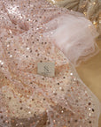 Starlight - Rose Shadow Delicate Heavy Beaded & Sequined Mesh, Premium Quality Material by the Yard for Bridal, Evening Gowns