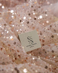 Starlight - Rose Shadow Delicate Heavy Beaded & Sequined Mesh, Premium Quality Material by the Yard for Bridal, Evening Gowns