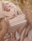 Rich - Rose Shadow Stretch Velvet Fabric by the Yard - Premium 4-Way Soft Velour for Dresses, Drapes, Cushion Covers & Decor
