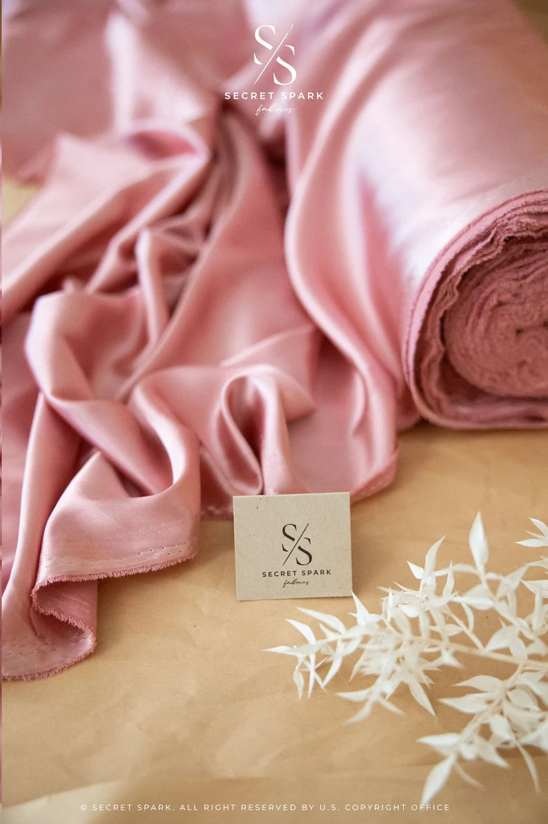 dress silk fabric online Silky Satin Dress Craft Fabric Plain Luxury Wedding Material 150cm