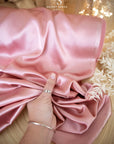 Iconic Silky Satin - Rose Color Trendy One Way Stretch Fabric for Sewing Bridal Dresses, Silk Slips, Event Tablecloths, Blouses | Iconic