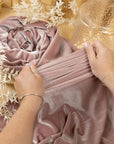 Rich - Rose Wood Stretch Velvet Fabric by the Yard - Premium 4-Way Soft Velour for Gowns, Upholstery, Medieval Costumes & Decor
