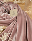 Rich - Rose Wood Stretch Velvet Fabric by the Yard - Premium 4-Way Soft Velour for Gowns, Upholstery, Medieval Costumes & Decor