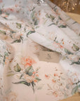 Magic - Roses Limited Ivory Floral Bridal Organza by the Yard, Matte Printed Organza Fabric with Romantic Roses for Wedding and Prom Dresses