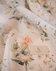 Magic - Roses Limited Ivory Floral Bridal Organza by the Yard, Matte Printed Organza Fabric with Romantic Roses for Wedding and Prom Dresses