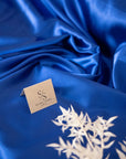 Iconic Silky Satin - Royal Blue Color Soft Silky Satin Fabric, Hi Quality 1 Way Stretch Satin for Pillows, Sheets, Ladies Clothing, As Evening Wear